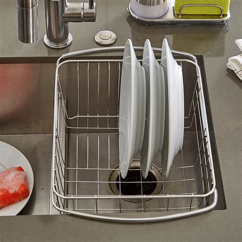 stainless steel sink dish drainer